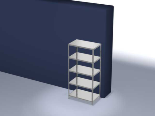 hofe Etagère à visser, 5 tablettes, avec revêtement en zinc anti-corrosion