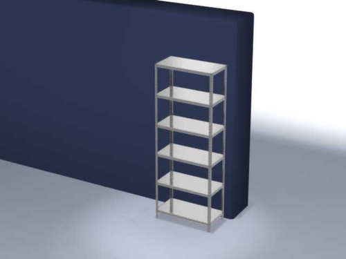 hofe Etagère à visser, 6 tablettes, avec revêtement en zinc anti-corrosion