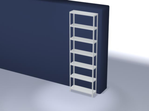 hofe Etagère à visser, 7 tablettes, RAL7035 gris clair