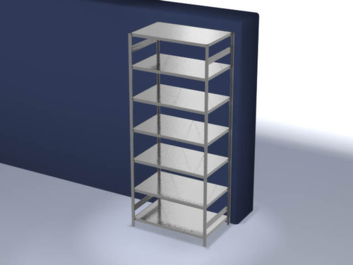 hofe Rayonnage à traverses type standard, hauteur x largeur x profondeur 3000 x 1360 x 835 mm, 7 tablettes