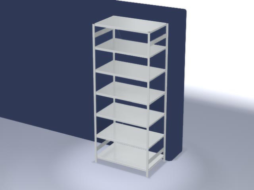 hofe Rayonnage à traverses type standard, hauteur x largeur x profondeur 3000 x 1360 x 835 mm, 7 tablettes