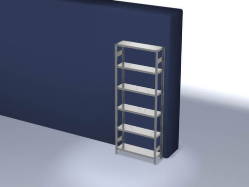 hofe Rayonnages enhofe treillis dans les constructions mi-lourdes, hauteur x largeur x profondeur 2500 x 1060 x 335 mm, 6 tablettes