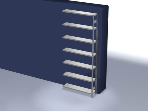 hofe Rayonnages enhofe treillis dans les constructions mi-lourdes, hauteur x largeur x profondeur 3000 x 1310 x 335 mm, 7 tablettes