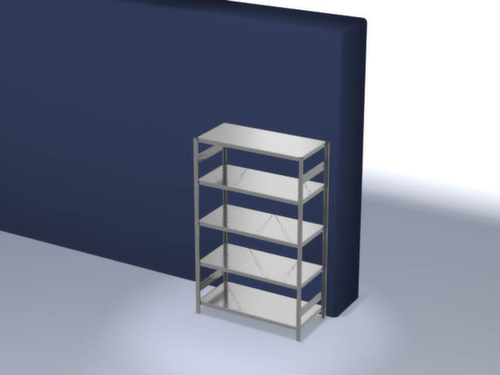 hofe Rayonnages enhofe treillis dans les constructions mi-lourdes, hauteur x largeur x profondeur 2000 x 1360 x 635 mm, 5 tablettes