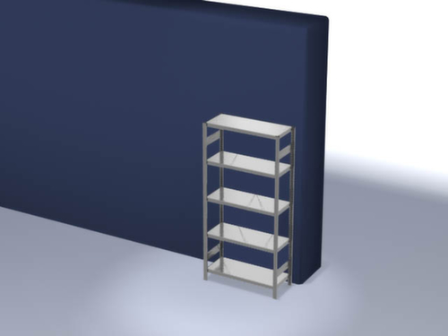 hofe Rayonnages en treillis dans la construction lourde, hauteur x largeur x profondeur 2000 x 1060 x 435 mm, 5 tablettes