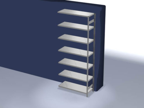 hofe Rayonnages en treillis dans la construction lourde, hauteur x largeur x profondeur 3000 x 1310 x 535 mm, 7 tablettes