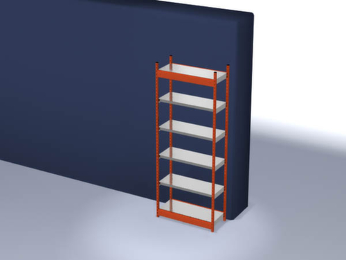 hofe Rayonnage sans boulons, hauteur x largeur x profondeur 2500 x 1060 x 400 mm, 6 tablettes