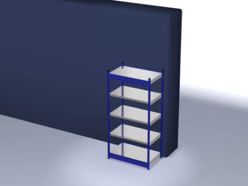 hofe Rayonnage sans boulons, hauteur x largeur x profondeur 2000 x 1060 x 600 mm, 5 tablettes