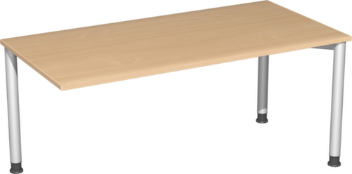 Gera Angle de liaison anguleux Milano avec 3 pieds d'appui, largeur x profondeur 1600 x 800 mm, plaque hêtre