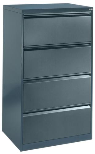 C+P Armoire pour fiches, 2 rangées, RAL7021 gris noir/RAL7021 gris noir