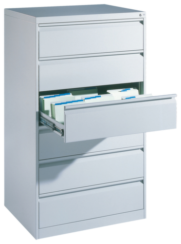 C+P Armoire pour fiches, 3 rangées, RAL7035 gris clair/RAL7035 gris clair