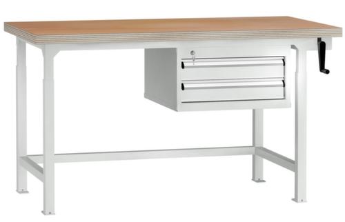 KLW Lutz Établi à hauteur réglable avec tiroirs, 2 tiroirs
