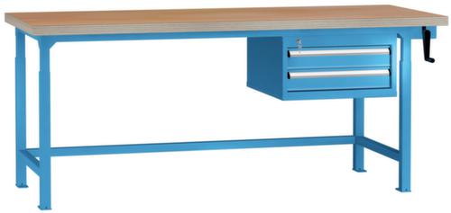 KLW Lutz Établi à hauteur réglable avec tiroirs, 2 tiroirs