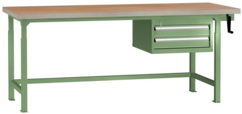 KLW Lutz Établi à hauteur réglable avec tiroirs, 2 tiroirs