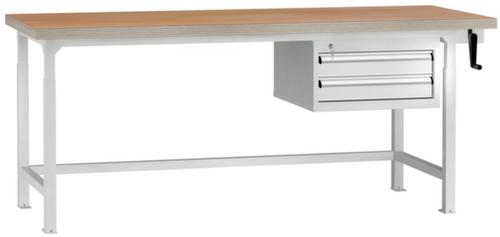 KLW Lutz Établi à hauteur réglable avec tiroirs, 2 tiroirs