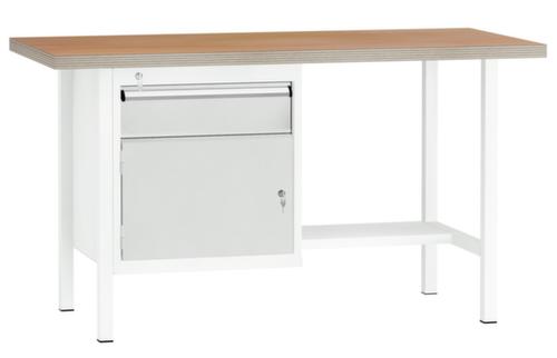 KLW Lutz Établi avec panneau multiplis, 1 tiroir, 1 armoire, 1/2 tablette