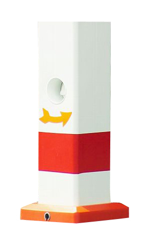 Poteau à tête pointue, hauteur 900 mm, à insérer avec manchon