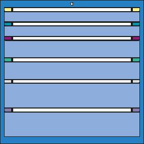 Thurmetall Armoire à tiroirs de 805 mm de large, 6 tiroir(s)