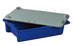 Bac gerbable emboîtable, bleu, capacité 18 l