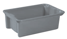 Bac gerbable emboîtable, gris, capacité 34 l