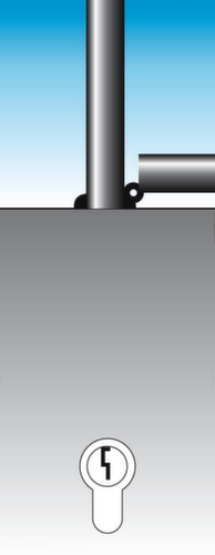 Poteau en acier inoxydable, hauteur 900 mm, à cheviller