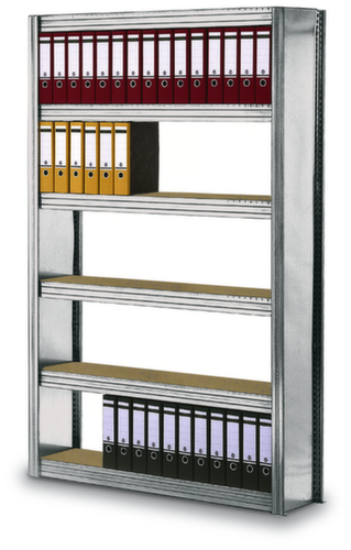 Rayonnages en aggloméréregalwerk  sans vis avec des parois en tôle solide, 7 tablettes, avec revêtement en zinc anti-corrosion