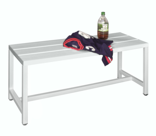 PAVOY Banc de vestiaire Basis RAL7035 avec bandes en plastique