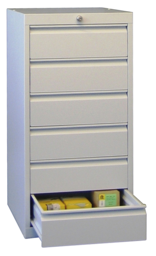 PAVOY Armoire à tiroirs Basis Plus RAL7035, 6 tiroir(s), RAL7035 gris clair/RAL7035 gris clair