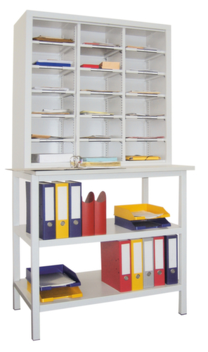 PAVOY Étagère postale / de tri Basis, largeur 1000 mm, 18 compartiments