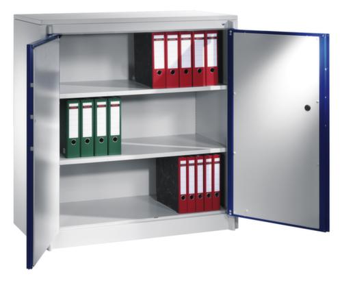 C+P Armoire haute sécurité de bureau avec plateau supérieur en bois