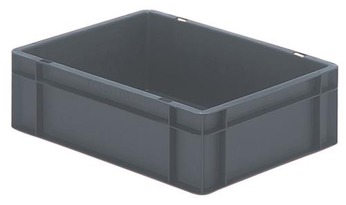 Bac gerbable norme Europe parois + fond pleins, gris, capacité 10 l