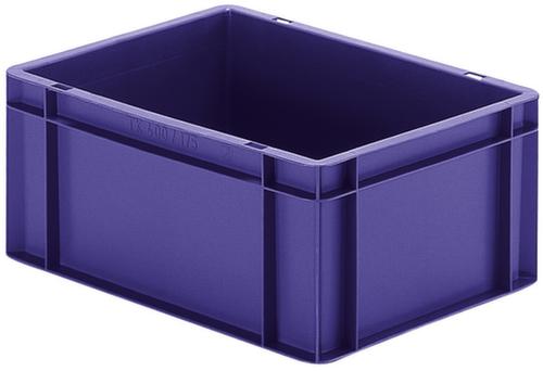 Bac gerbable norme Europe parois + fond pleins, bleu, capacité 15 l