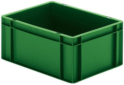 Bac gerbable norme Europe parois + fond pleins, vert, capacité 15 l