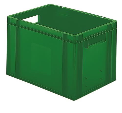 Bac gerbable norme Europe parois + fond pleins, vert, capacité 24 l