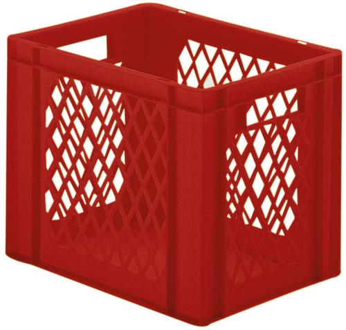 Bac gerbable norme Europe parois ajourées, rouge, capacité 29 l