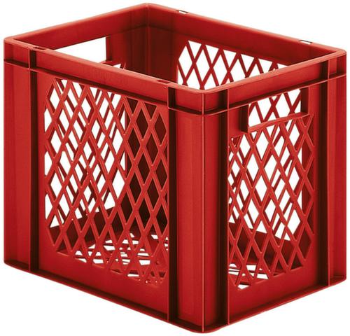 Bac gerbable norme Europe parois + fond ajourés, rouge, capacité 61 l