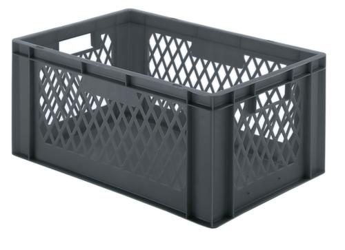 Bac gerbable norme Europe parois ajourées, gris, capacité 61 l