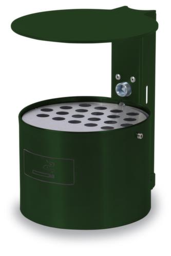 Cendrier pour fixation murale ou sur montants, vert mousse