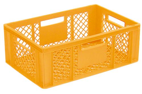 Conteneurs gerbables Euronorm Basic à fond nervuré renforcé, jaune, capacité 43 l
