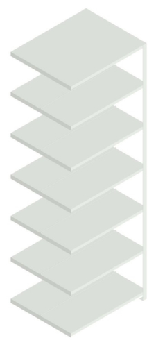 hofe Porte-fichiers à visser Champ de saisie à utiliser des deux côtés, 7 tablettes, RAL7035 gris clair