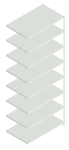 hofe Porte-fichiers à visser Champ de saisie à utiliser des deux côtés, 8 tablettes, RAL7035 gris clair