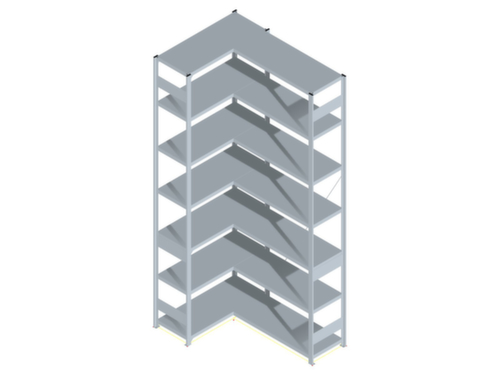 hofe système de rayonnages sans vis de conception standard, hauteur x largeur x profondeur 3000 x 1060 x 435 mm, 7 tablettes