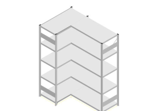 hofe système de rayonnages sans vis de conception standard, hauteur x largeur x profondeur 2000 x 1060 x 535 mm, 5 tablettes