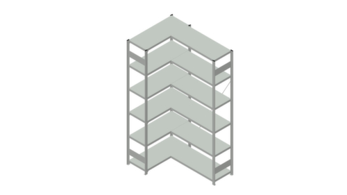hofe système de rayonnages sans vis de conception standard, hauteur x largeur x profondeur 2500 x 1060 x 435 mm, 6 tablettes