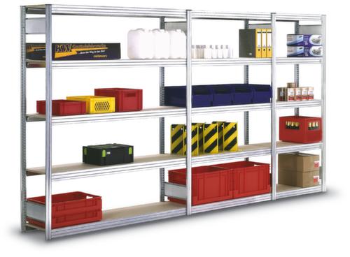 regalwerk Rayonnage sans boulons à plateaux agglomérés avec tablettes, hauteur x largeur x profondeur 2500 x 875 x 426 mm, 6 tablettes