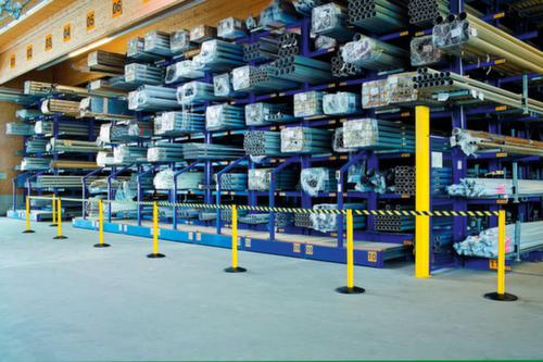 Poteau de ceinture Safety avec 2 ceintures, longueur de la courroie 2,3 m, montant aluminium