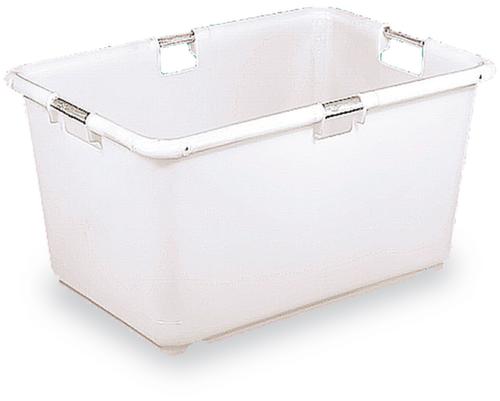 Bac conique avec cadre en tube d'aluminium, blanc, capacité 106 l