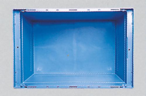 BITO Bac réutilisable plombable, capacité 47 l, Couvercle à charnière en 2 parties