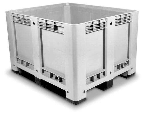 Grands conteneurs, capacité 470 l, gris, 3 patins