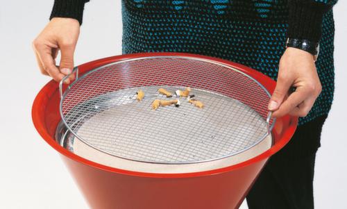 Cendrier sur pied avec toit, argent